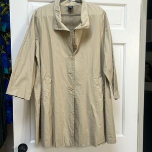 Eileen Fisher swing Trench coat